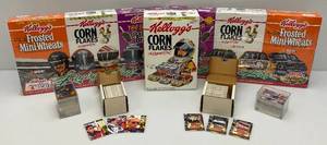 lot 60 image: NASCAR Collectible Cereal Boxes & Misc. NASCAR Trading Cards (Some Full And Factory Sealed)