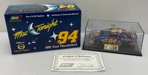 lot 88 image: 124 Scale Diecast Revell Collection Mac Tonight (Bill Elliott) #94 1997 Ford Thunderbird (NIB) With COA