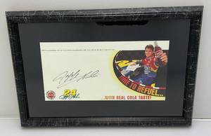 lot 100 image: Jeff Gordon Signed Photo Framed Behind Glass 11 34 x 17 34