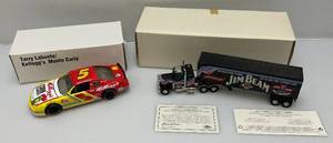 lot 109 image: Jim Beam Matchbox Diecast Semi Truck & Terry Labonte Diecast Kelloggs Monte Carlo (NIB)