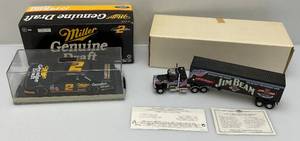 lot 110 image: Jim Beam Matchbox Diecast Semi Truck & 124 Scale Miller Genuine Draft (Rusty Wallace) #2 Stock Car (NIB)