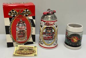 lot 121 image: Dale Earnhardt Jr. Bud Stein (NIB) & Winston Cup Champions 25th Anniversary Mug (Loose)