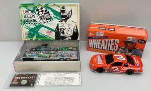 lot 131 image: 124 Scale Dale Earnhardt Wheaties Diecast Limited Edition Stock Car (NIB) & Limited Edition Press Pass164 Scale Diecast 7491008 Bobby Labonte (NIB)