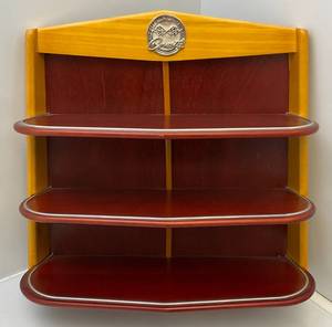 lot 151 image: History Of The Corvette Wood Display Shelf