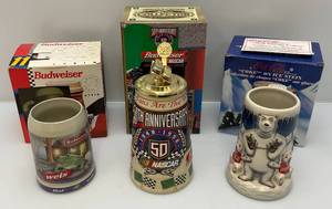lot 155 image: Misc. Budweiser & Coca Cola Collectors Mugs