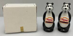 lot 165 image: Hamms Beer Bear  Salt & Pepper Shakers