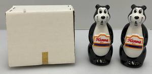 lot 184 image: Hamms Beer Bear  Salt & Pepper Shakers