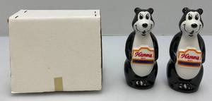 lot 185 image: Hamms Beer Bear  Salt & Pepper Shakers