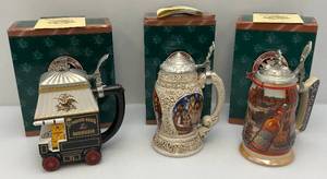 lot 230 image: Misc. 1990s Anheuser Busch Collectors Club Membership Steins (NIB)