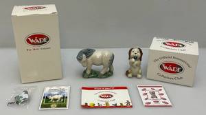 lot 242 image: 2005 Wade Shetland Pony Ceramic Figurine & WADE Collectors Club 8Yr. Loyalty Piece (NIB)