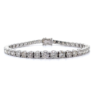 NEW 13.41 Carat Natural Diamond Tennis Bracelet in 14k White Gold $52,860 Appraisal Included VIDEO
