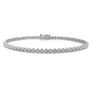 Classic 3 Carat Diamond Tennis Bracelet in 14k White Gold $4,500 Retail