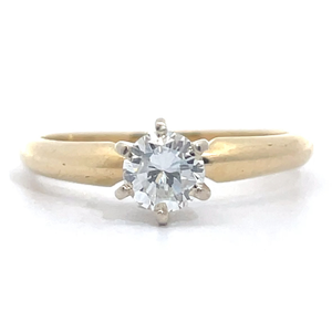 Classic 0.35 Carat Diamond Round Solitaire Ring in 14k Yellow Gold VIDEO