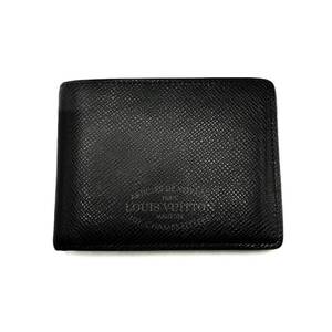 Louis Vuitton Black Taiga Portefeuille Multiple Bifold Wallet - Authentic $500 Retail