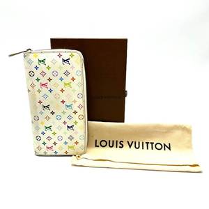 Louis Vuitton x Takashi Murakami White Multicolor Zippy Wallet with Box - Authentic $1,450 Retail