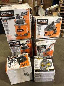 Lot of Assorted WetDry Shop Vacs Various Models and Conditions Customer Returns See Pictures