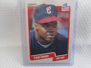 lot 70 image: 1990 Fleer Frank Thomas Rookie Card...