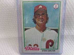 lot 72 image: 1978 Topps Steve Carlton Card...