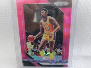 lot 113 image: 2018-19 Prizm Wilt Chamberlain Pink...