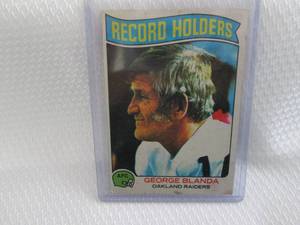 lot 121 image: 1975 Topps George Blanda Card...