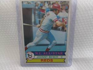 lot 125 image: 1979 Topps Johnny Bench Card...