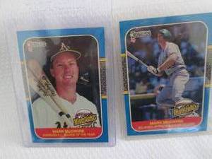 lot 128 image: 1987 Donruss Mark McGwire Highlight...