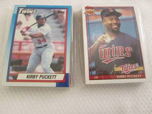 lot 150 image: 1990 & 1991 Topps Minnesota Twins T...
