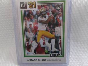lot 183 image: 2021 Donruss JaMarr Chase Rookie Ca...