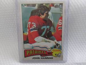 lot 184 image: 1975 Topps John Hannah Card...