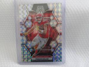 lot 185 image: 2023 Mosaic Travis Kelce Silver Pri...