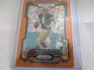 lot 188 image: 2023 Prizm Brett Favre Orange Disco...
