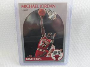 lot 189 image: 1990-91 NBA Hoops Michael Jordan Ca...