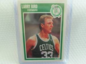 lot 190 image: 1989-90 Fleer Larry Bird Card...