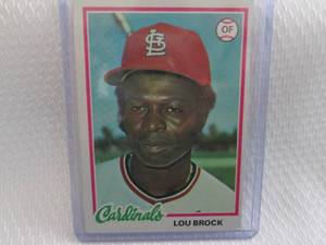 lot 196 image: 1978 Topps Lou Brock Card...