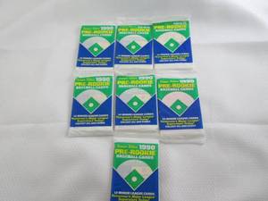 lot 214 image: 7-1990 Pre-Rookie Baseball Card Pac...