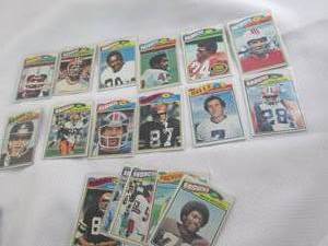 lot 217 image: Assorted 1977 Topps Football Cards...