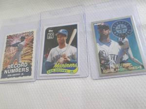 lot 235 image: Ken Griffey JR Inster Cards...