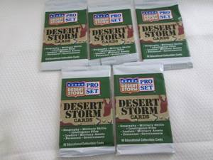 lot 246 image: 1991 Pro Set Desert Storm Packs...