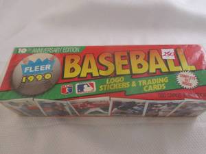 lot 250 image: 1990 Fleer Factory Sealed Set...