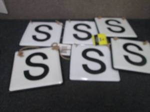 lot 264 image: 6 Metal Monograms with Rope...