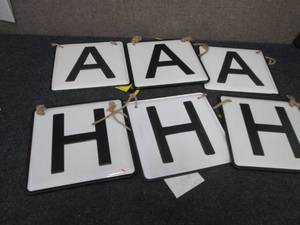 lot 266 image: 6 Metal Monograms with Rope...