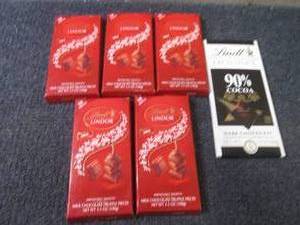lot 360 image: 6- 3.5 oz Lindor Chocolate...