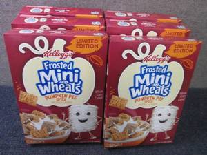 lot 373 image: 6- 14.3 oz Kelloggs Frosted Pumpki...