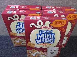 lot 374 image: 5- 14.3 oz Kelloggs Frosted Pumpki...
