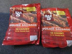 lot 378 image: AA 2- 40 oz FROZEN Bar S Smoked Pol...