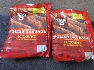 lot 379 image: AA 2- 40 oz FROZEN Bar S Smoked Pol...