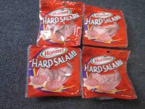 lot 389 image: BB 4- 5 oz FROZEN Hormel Hard Salam...