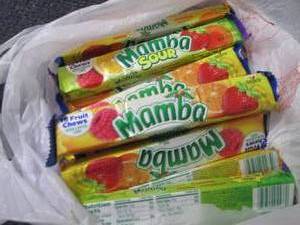 lot 408 image: 12- 2.8 oz Mamba Fruit Chews...