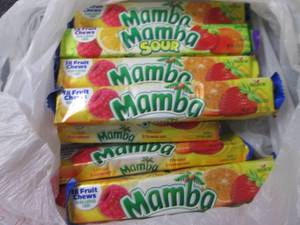 lot 410 image: 12- 2.8 oz Mamba Fruit Chews...