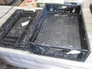 lot 457 image: 2 Plastic Folding Crates 22.5x15.5 ...